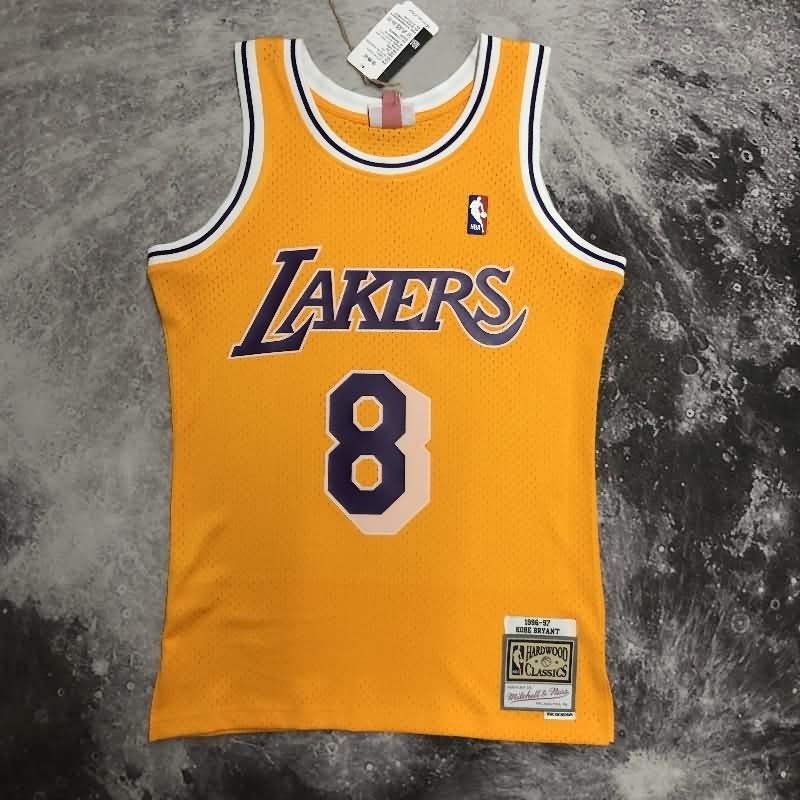 Los Angeles Lakers 1996/97 Yellow Classics Basketball Jersey (Hot Press) Los Angeles Lakers 1996/97 Yellow Classics Basketball Jersey (Hot Press)