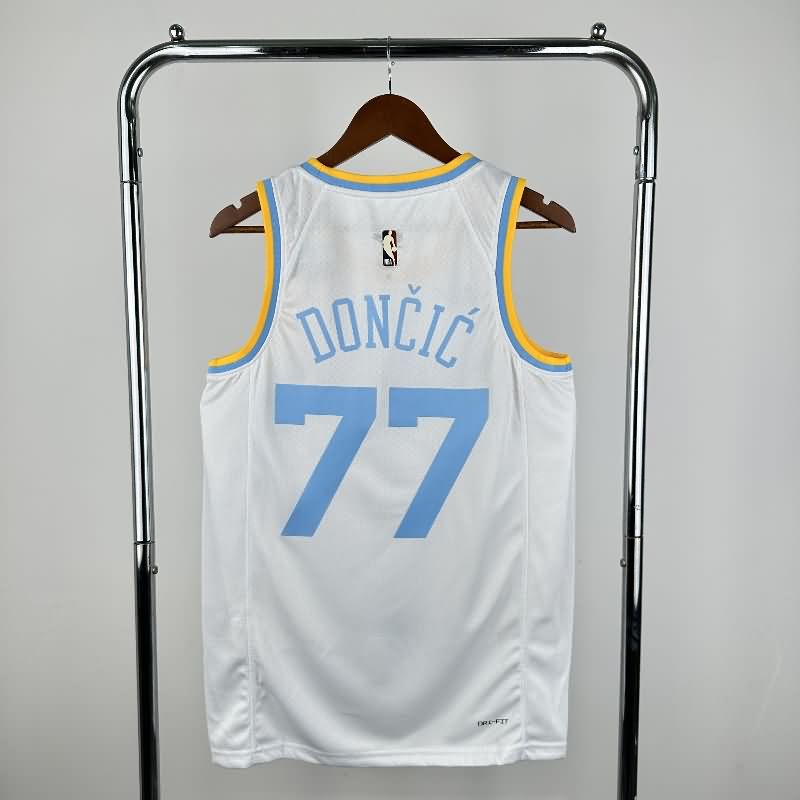 Los Angeles Lakers White Classics Basketball Jersey 02 (Hot Press)