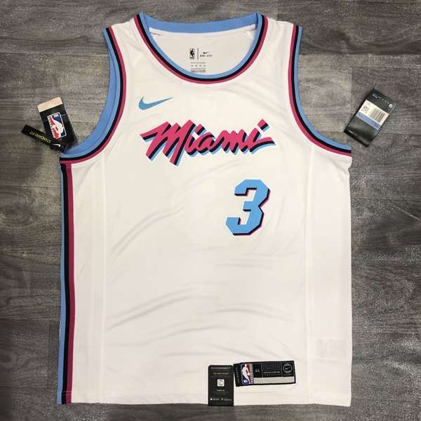 Miami Heat 2020 White City Basketball Jersey (Hot Press)