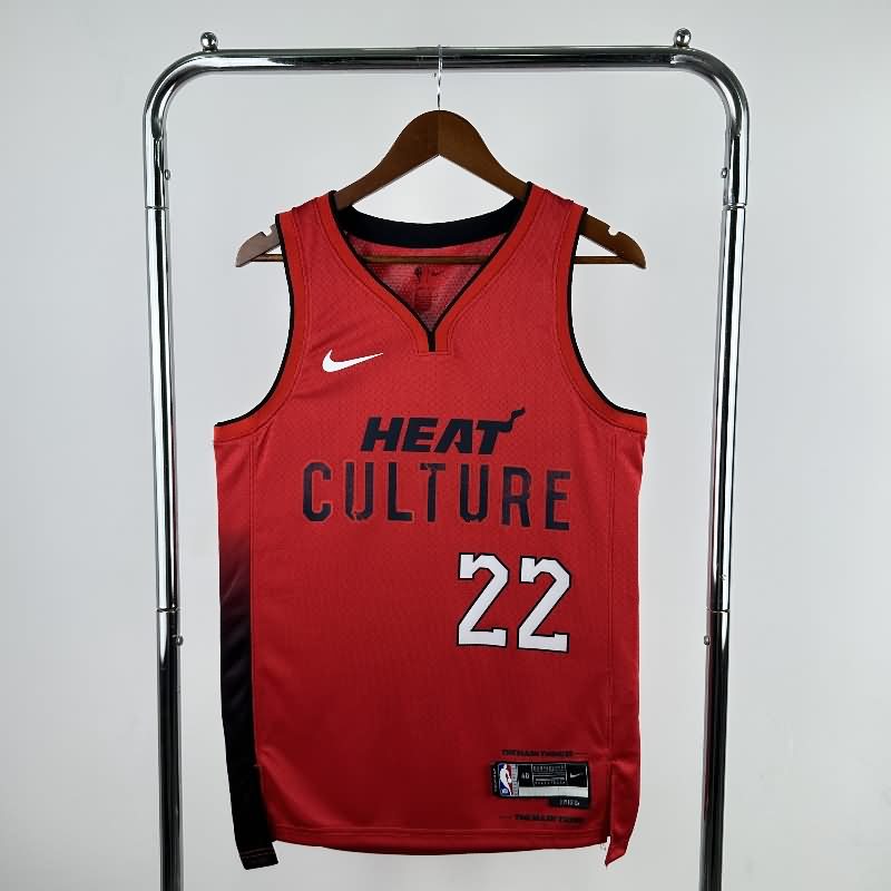 Miami Heat 24/25 Red City Basketball Jersey (Hot Press) Miami Heat 24/25 Red City Basketball Jersey (Hot Press)