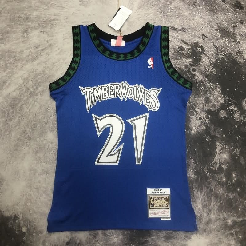 Minnesota Timberwolves 2003/04 Blue Classics Basketball Jersey (Hot Press) Minnesota Timberwolves 2003/04 Blue Classics Basketball Jersey (Hot Press)
