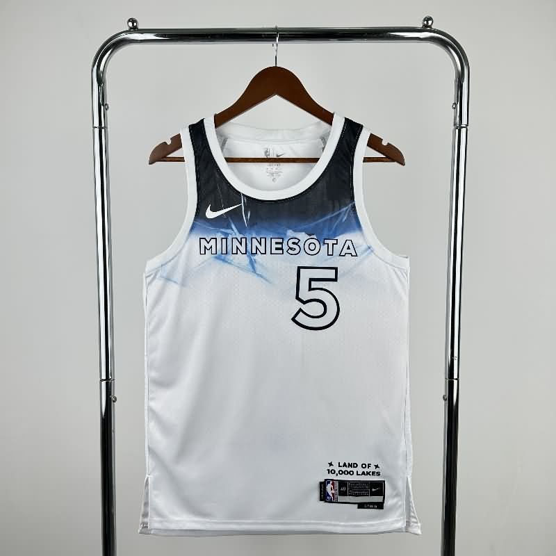 Minnesota Timberwolves 24/25 White City Basketball Jersey (Hot Press) Minnesota Timberwolves 24/25 White City Basketball Jersey (Hot Press)