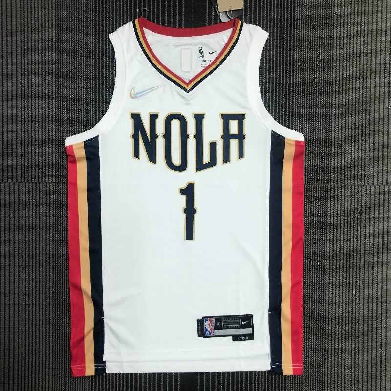 New Orleans Pelicans 21/22 White City Basketball Jersey (Hot Press) New Orleans Pelicans 21/22 White City Basketball Jersey (Hot Press)