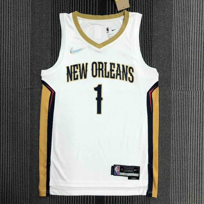 New Orleans Pelicans 21/22 White Basketball Jersey (Hot Press) New Orleans Pelicans 21/22 White Basketball Jersey (Hot Press)