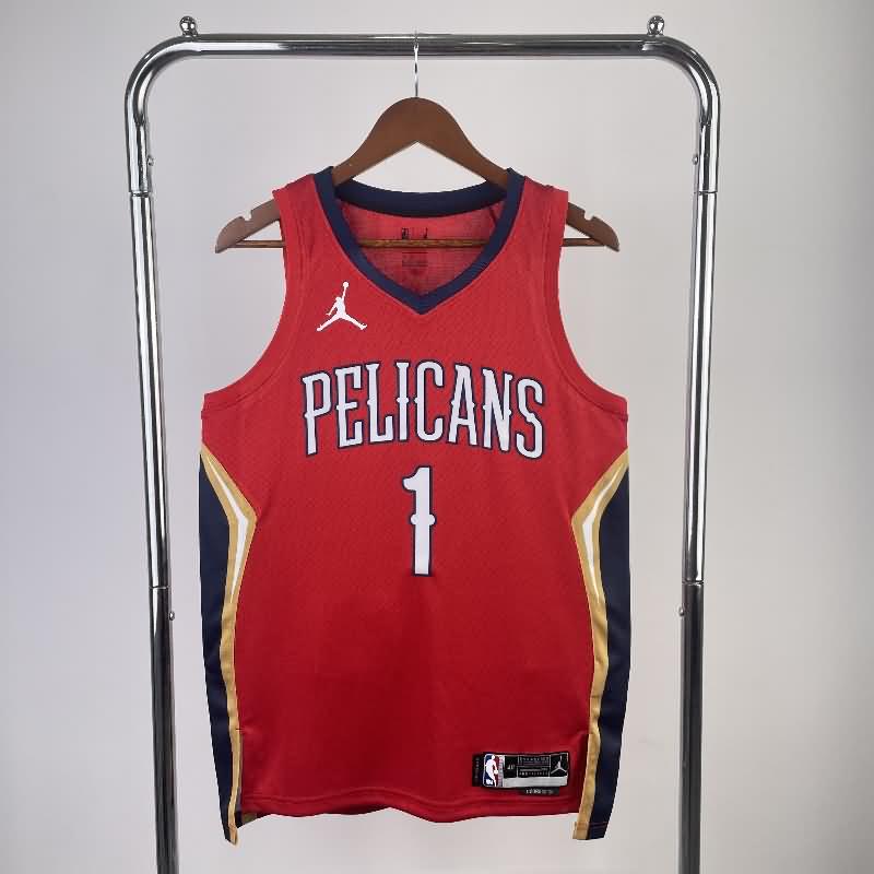 New Orleans Pelicans 22/23 Red AJ Basketball Jersey (Hot Press) New Orleans Pelicans 22/23 Red AJ Basketball Jersey (Hot Press)