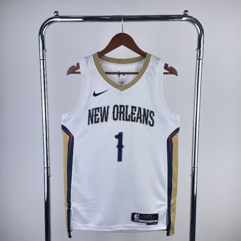 New Orleans Pelicans 22/23 White Basketball Jersey (Hot Press) New Orleans Pelicans 22/23 White Basketball Jersey (Hot Press)