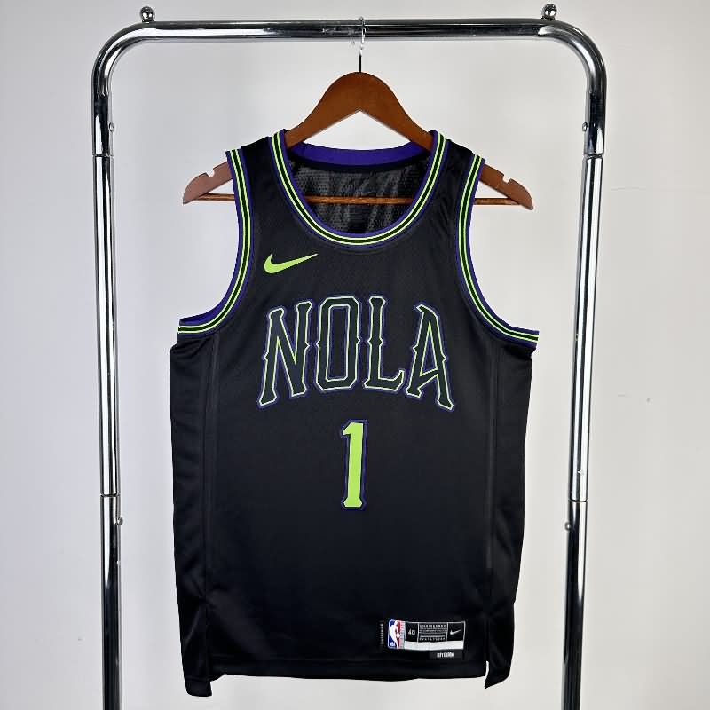 New Orleans Pelicans 23/24 Black City Basketball Jersey (Hot Press) New Orleans Pelicans 23/24 Black City Basketball Jersey (Hot Press)