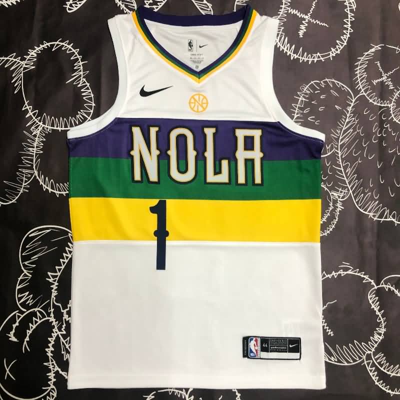 New Orleans Pelicans White City Basketball Jersey (Hot Press) New Orleans Pelicans White City Basketball Jersey (Hot Press)