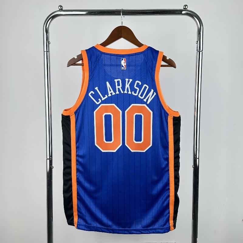 New York Knicks 23/24 Blue Basketball Jersey (Hot Press)