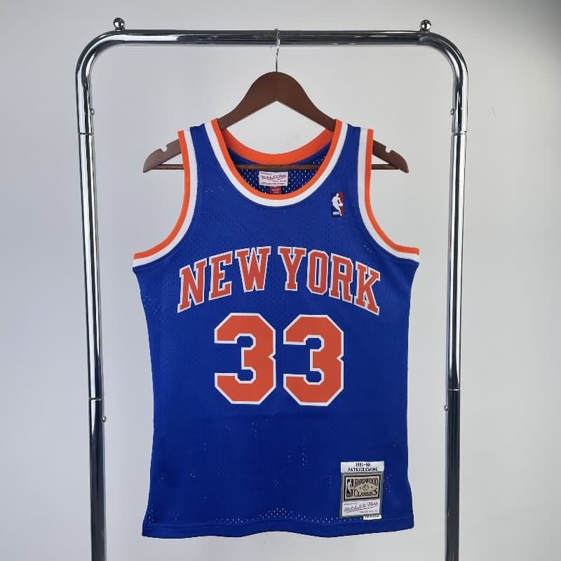 New York Knicks 1991/92 Blue Classics Basketball Jersey (Hot Press) New York Knicks 1991/92 Blue Classics Basketball Jersey (Hot Press)