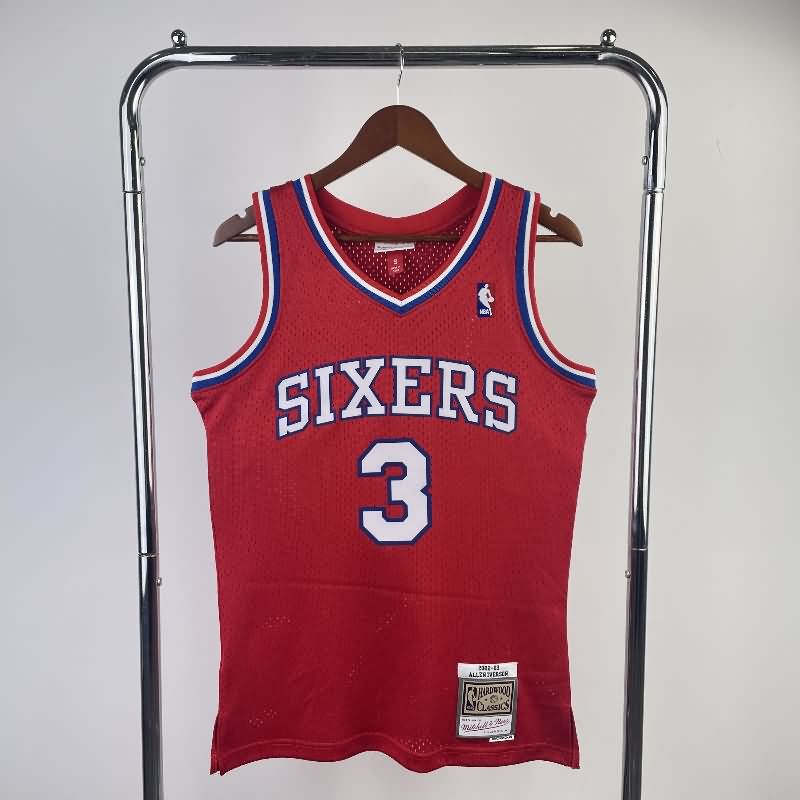 Philadelphia 76ers 2002/03 Red Classics Basketball Jersey (Hot Press) Philadelphia 76ers 2002/03 Red Classics Basketball Jersey (Hot Press)