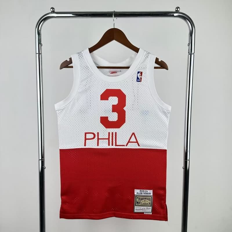 Philadelphia 76ers 2003/04 White Red Classics Basketball Jersey (Hot Press) Philadelphia 76ers 2003/04 White Red Classics Basketball Jersey (Hot Press)