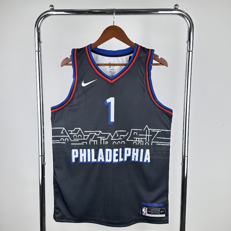 Philadelphia 76ers 20/21 Black Basketball Jersey (Hot Press) Philadelphia 76ers 20/21 Black Basketball Jersey (Hot Press)
