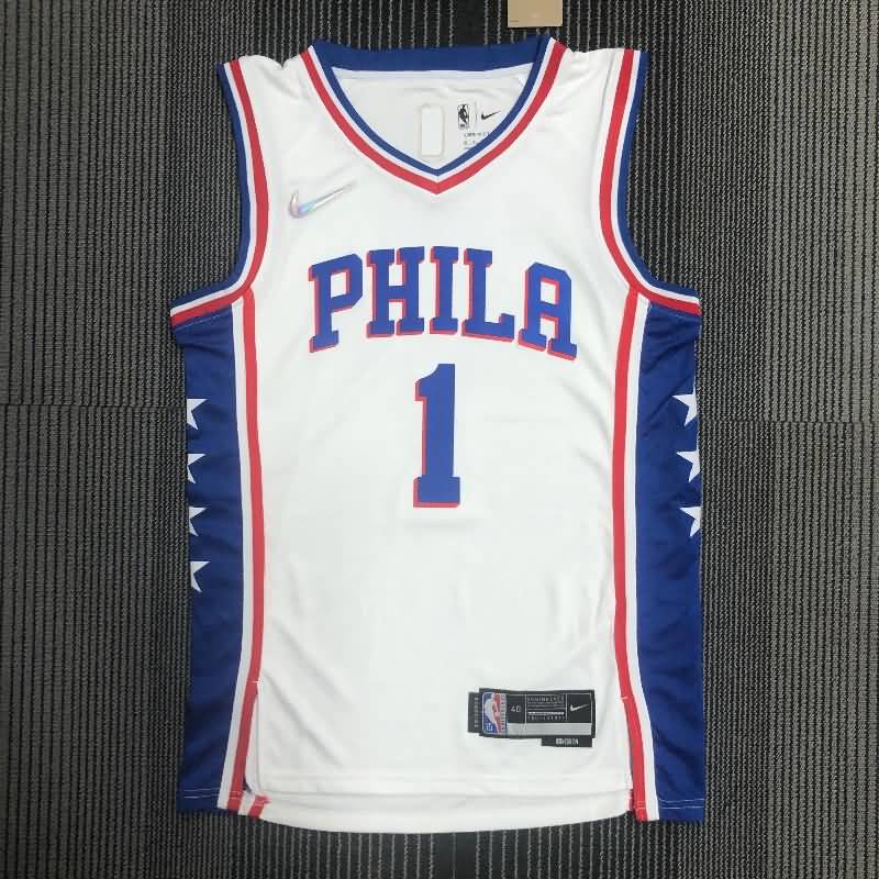 Philadelphia 76ers 21/22 White Basketball Jersey (Hot Press) Philadelphia 76ers 21/22 White Basketball Jersey (Hot Press)