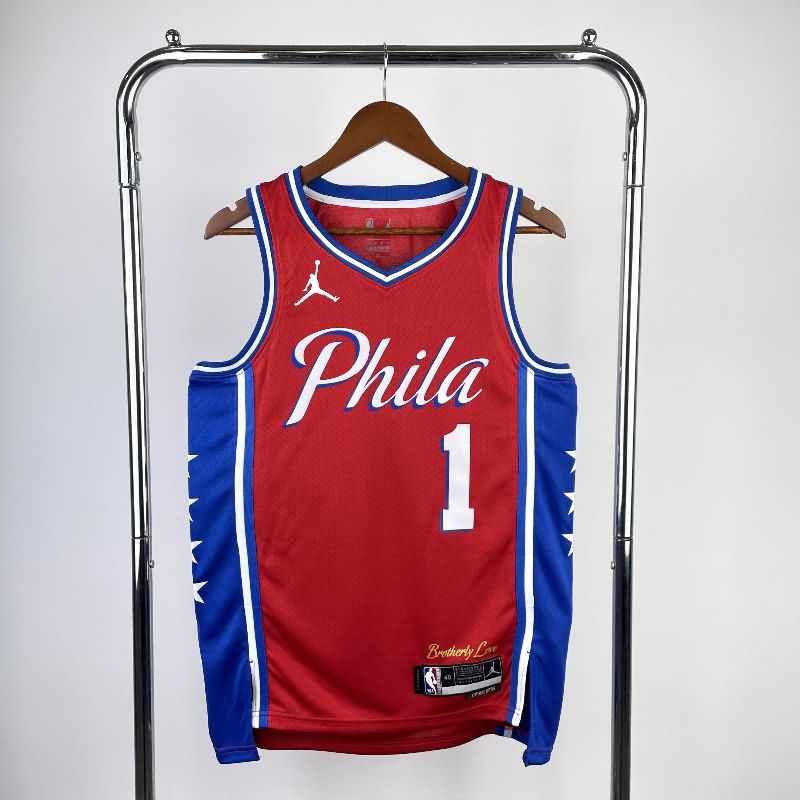 Philadelphia 76ers 22/23 Red AJ Basketball Jersey (Hot Press) Philadelphia 76ers 22/23 Red AJ Basketball Jersey (Hot Press)