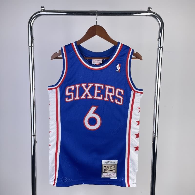 Philadelphia 76ers 1982/83 Blue Classics Basketball Jersey (Hot Press) Philadelphia 76ers 1982/83 Blue Classics Basketball Jersey (Hot Press)