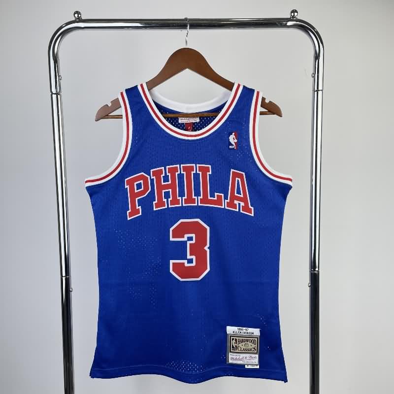 Philadelphia 76ers 1996/97 Blue Classics Basketball Jersey (Hot Press) Philadelphia 76ers 1996/97 Blue Classics Basketball Jersey (Hot Press)