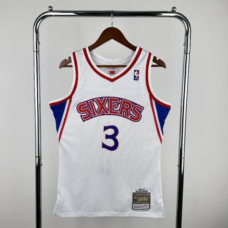 Philadelphia 76ers 1996/97 White Classics Basketball Jersey (Hot Press) Philadelphia 76ers 1996/97 White Classics Basketball Jersey (Hot Press)