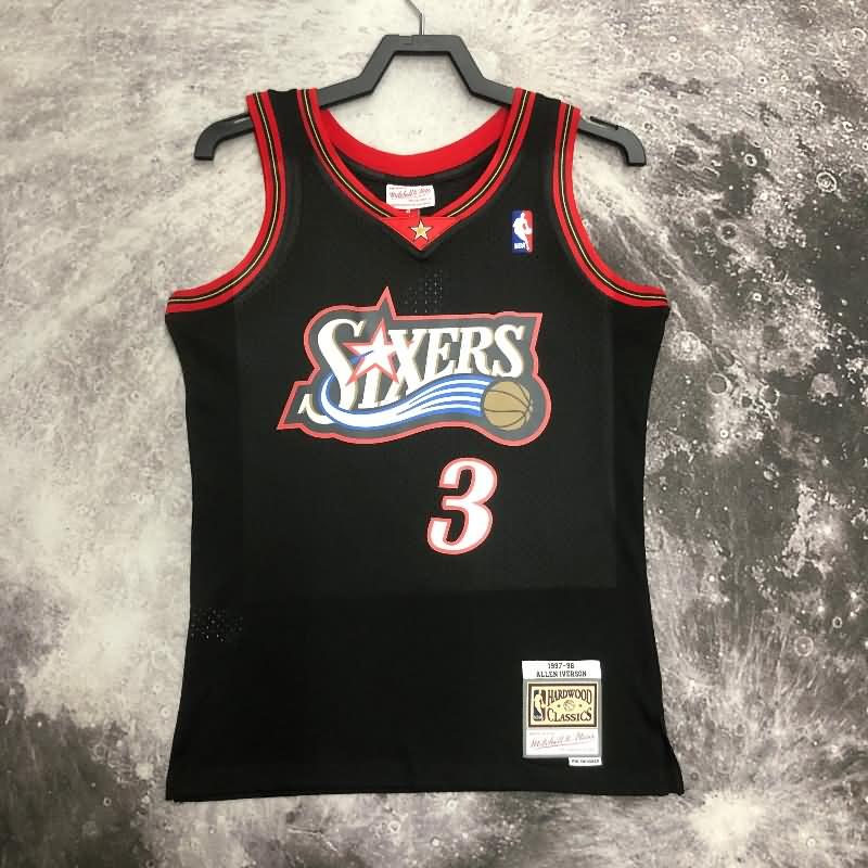 Philadelphia 76ers 1997/98 Black Classics Basketball Jersey (Hot Press) Philadelphia 76ers 1997/98 Black Classics Basketball Jersey (Hot Press)