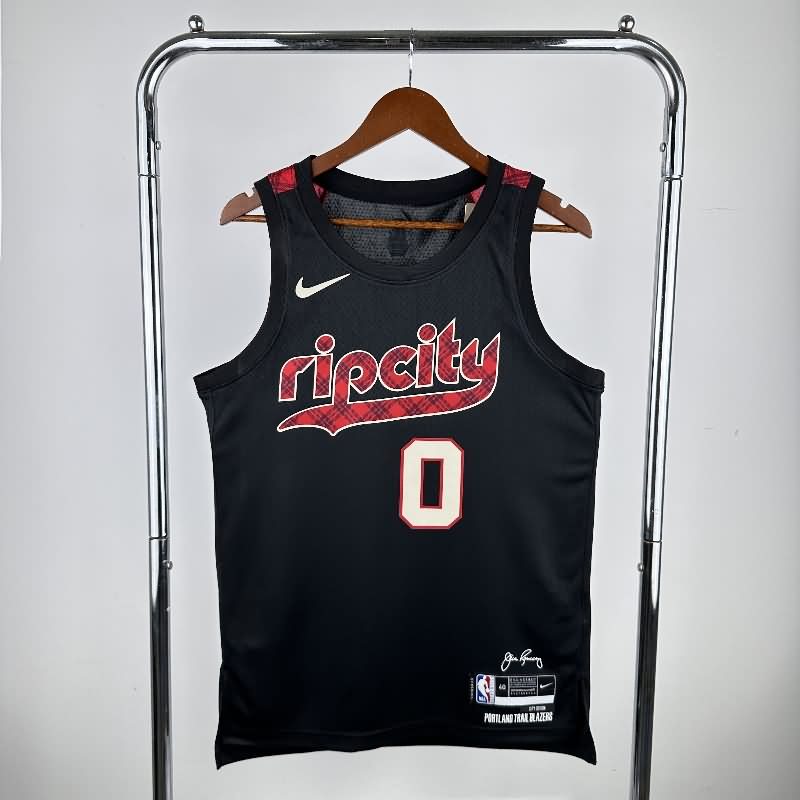 Portland Trail Blazers 23/24 Black City Basketball Jersey (Hot Press) Portland Trail Blazers 23/24 Black City Basketball Jersey (Hot Press)
