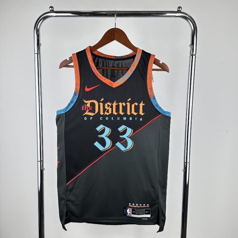 Washington Wizards 23/24 Black City Basketball Jersey (Hot Press) Washington Wizards 23/24 Black City Basketball Jersey (Hot Press)