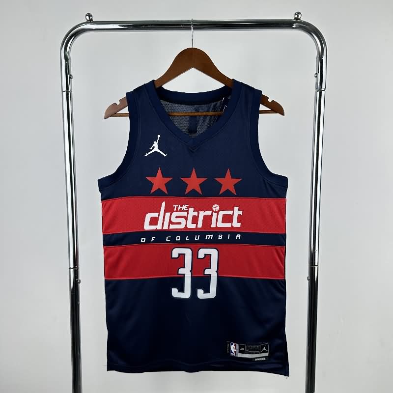 Washington Wizards 24/25 Dark Blue AJ Basketball Jersey (Hot Press) Washington Wizards 24/25 Dark Blue AJ Basketball Jersey (Hot Press)