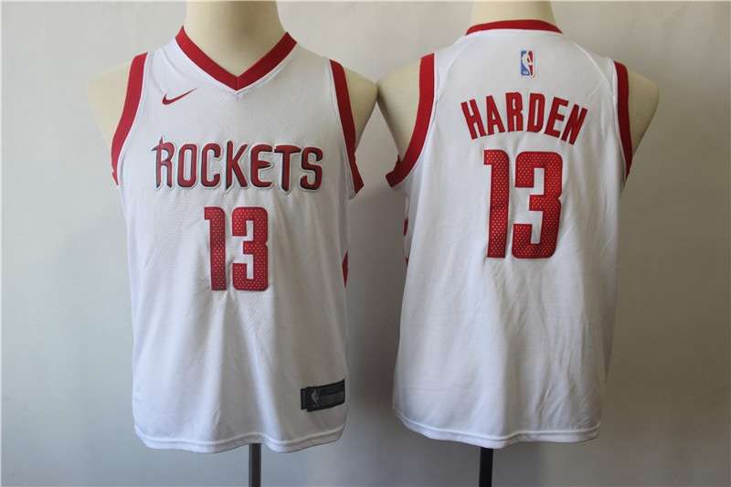 Houston Rockets White HARDEN #13 Young NBA Jersey (Stitched) Houston Rockets White HARDEN #13 Young NBA Jersey (Stitched)