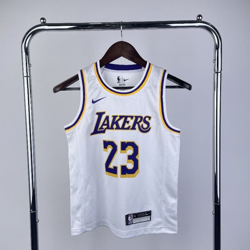 Los Angeles Lakers 22/23 White Youth NBA Jersey (Hot Press) Los Angeles Lakers 22/23 White Youth NBA Jersey (Hot Press)