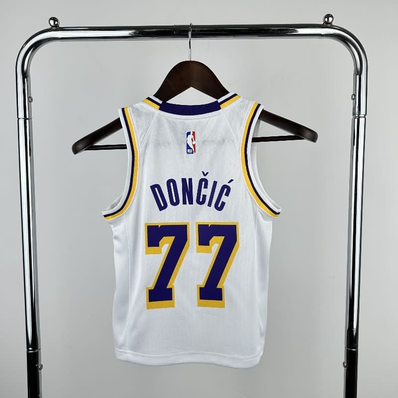 Los Angeles Lakers 22/23 White Youth NBA Jersey (Hot Press)