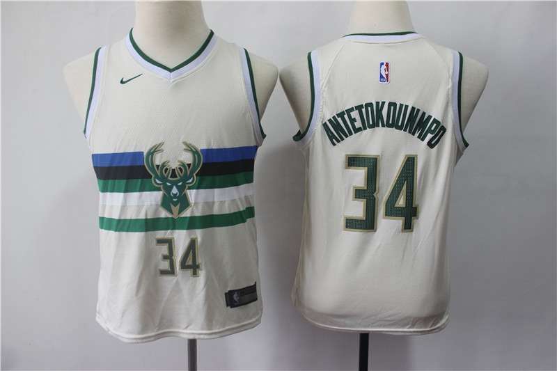 Milwaukee Bucks White ANTETOKOUNMPO #34 Young City NBA Jersey (Stitched) Milwaukee Bucks White ANTETOKOUNMPO #34 Young City NBA Jersey (Stitched)