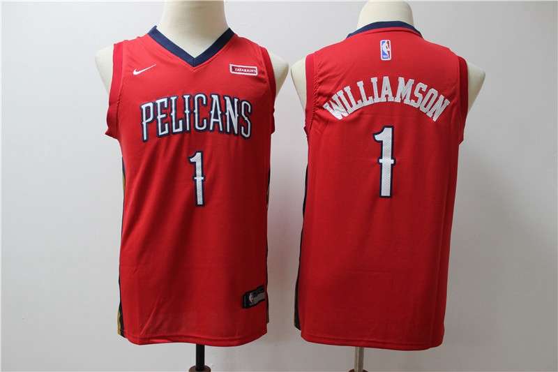 New Orleans Pelicans Red WILLIAMSON #1 Young NBA Jersey (Stitched) New Orleans Pelicans Red WILLIAMSON #1 Young NBA Jersey (Stitched)