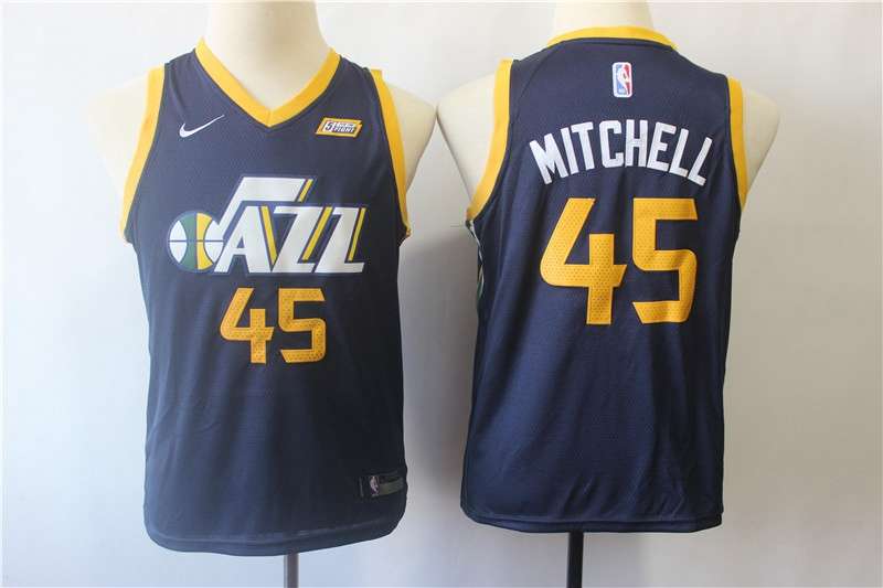 Utah Jazz Dark Blue MITCHELL #45 Young NBA Jersey (Stitched) Utah Jazz Dark Blue MITCHELL #45 Young NBA Jersey (Stitched)