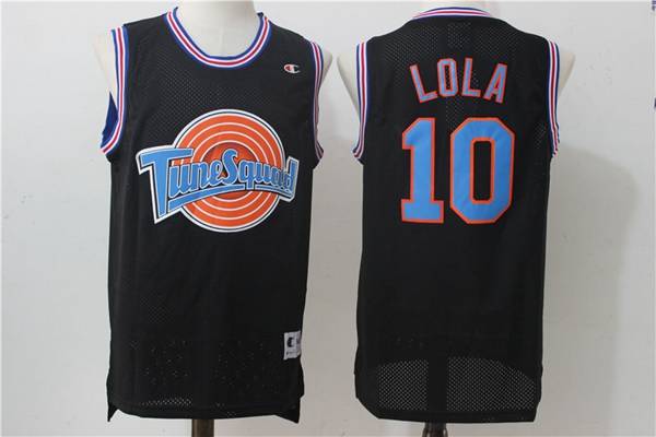Movie Space Jam Black #10 LOLA Basketball Jersey (Stitched)