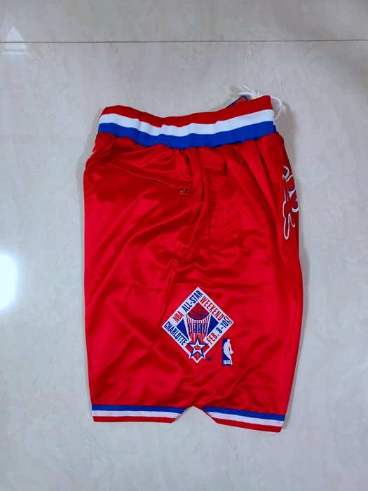 2003 ALL-STAR Just Don Red NBA Shorts