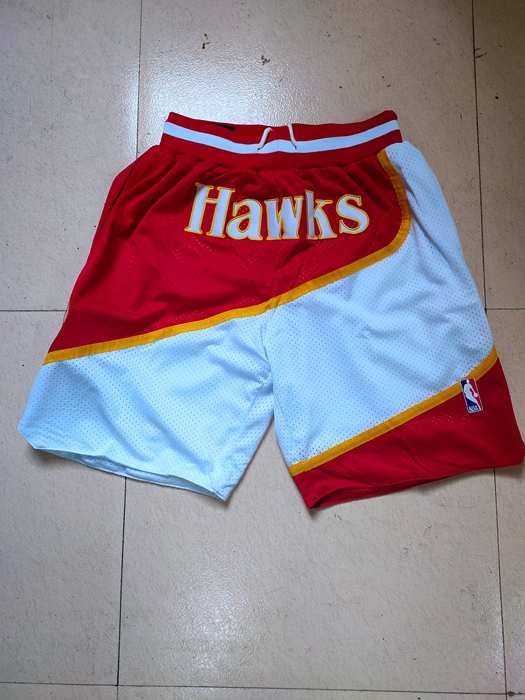 Atlanta Hawks Just Don White Red NBA Shorts Atlanta Hawks Just Don White Red NBA Shorts