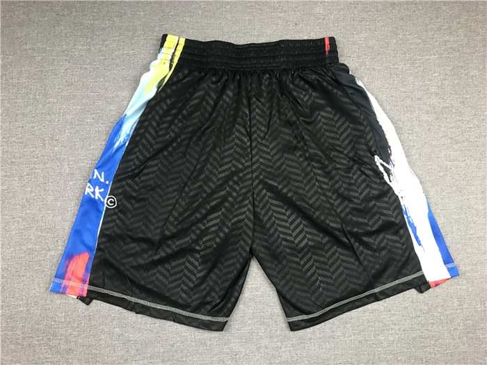 Brooklyn Nets Black City NBA Shorts 02