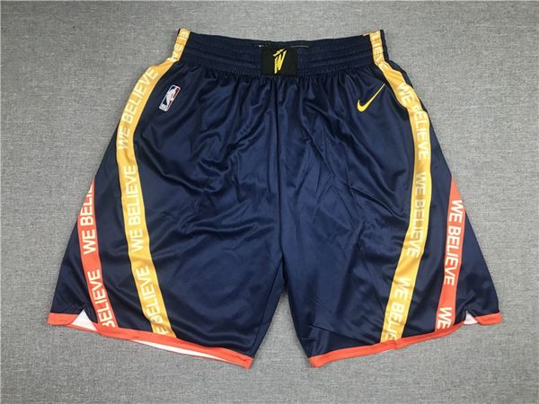 Golden State Warriors Dark Blue Basketball Shorts 03 Golden State Warriors Dark Blue Basketball Shorts 03