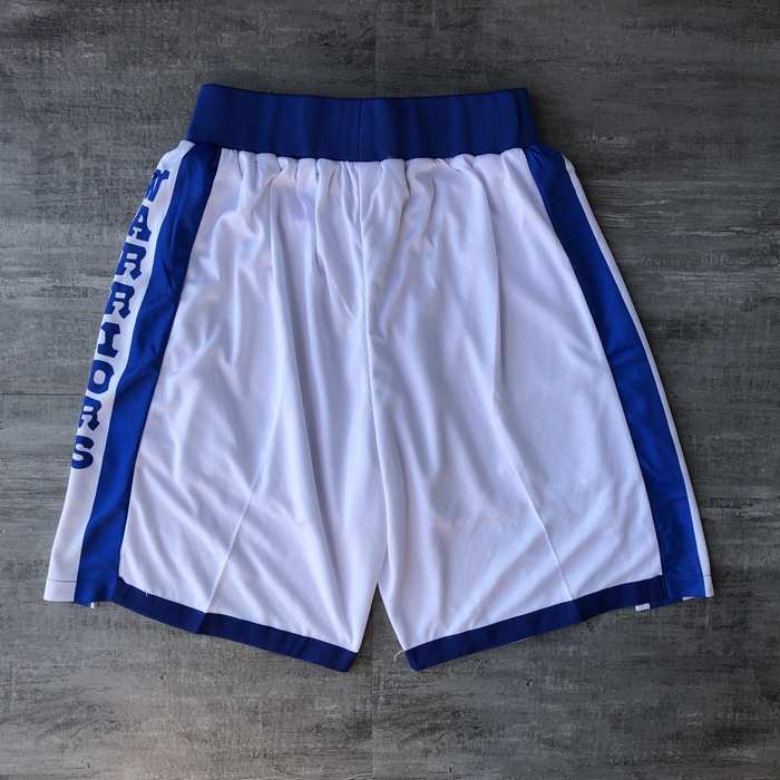 Golden State Warriors White Classics NBA Shorts 02