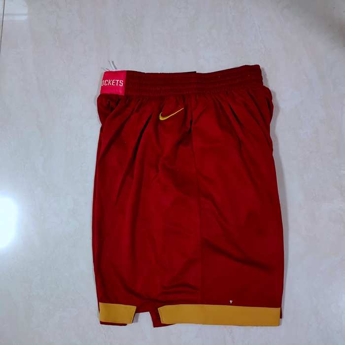 Houston Rockets Red City NBA Shorts 02