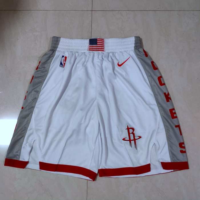 Houston Rockets White City NBA Shorts Houston Rockets White City NBA Shorts