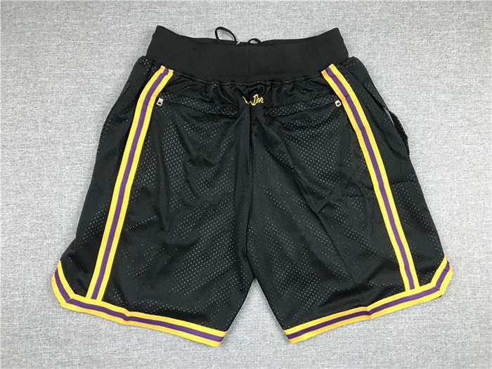 Los Angeles Lakers Just Don Black NBA Shorts 06