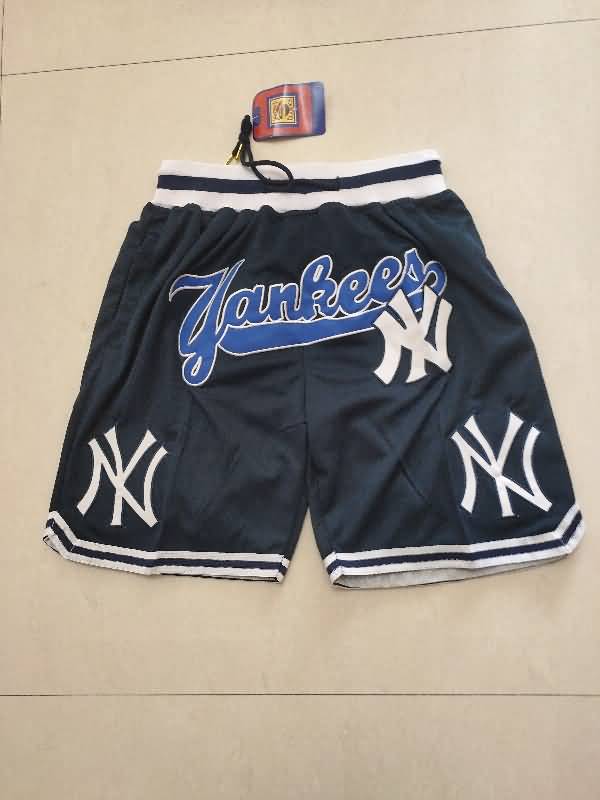 New York Yankees Just Don Dark Blue MLB Shorts 02 New York Yankees Just Don Dark Blue MLB Shorts 02