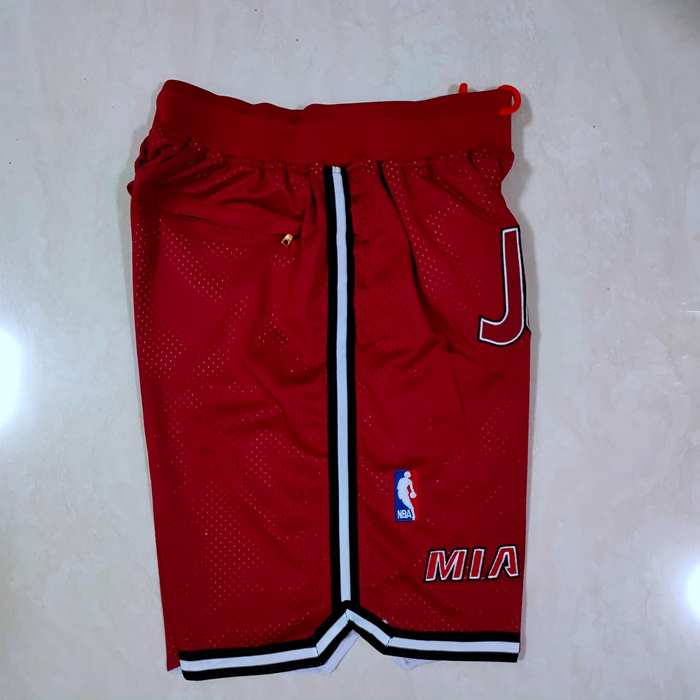 Miami Heat Just Don Red NBA Shorts 02