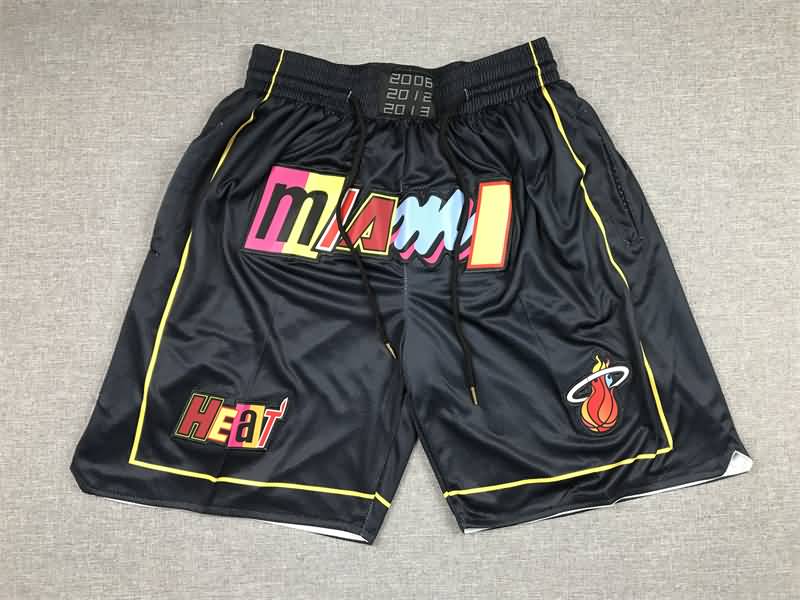 Miami Heat Just Don Black Basketball Shorts 04 Miami Heat Just Don Black Basketball Shorts 04