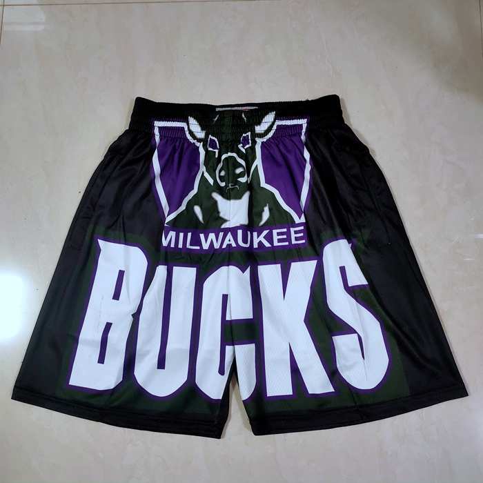 Milwaukee Bucks Mitchell&Ness Black NBA Shorts Milwaukee Bucks Mitchell&Ness Black NBA Shorts