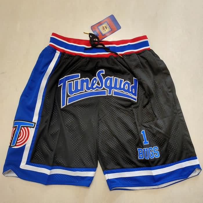 Movie Space Jam Just Don #1 Black Basketball Shorts Movie Space Jam Just Don #1 Black Basketball Shorts
