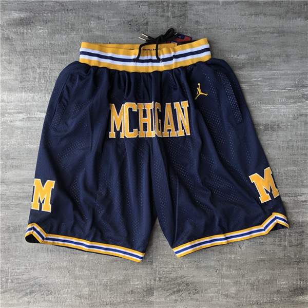 Michigan Wolverines Just Don Dark Blue NCAA Shorts