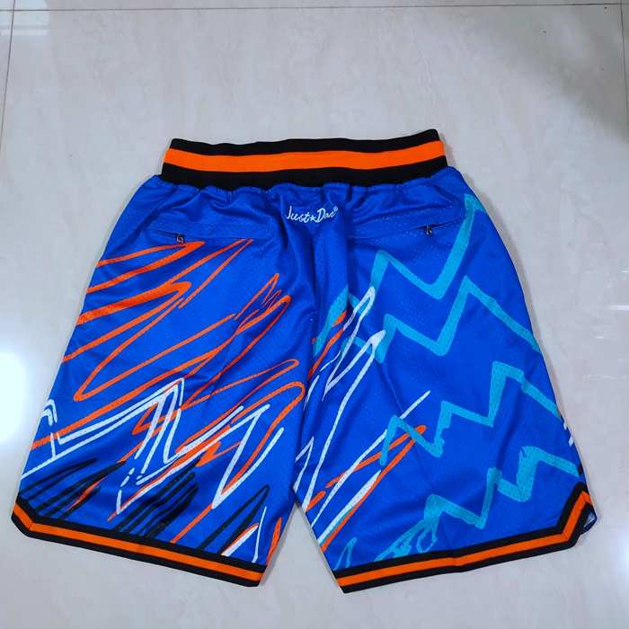 New York Knicks Just Don Blue NBA Shorts 02