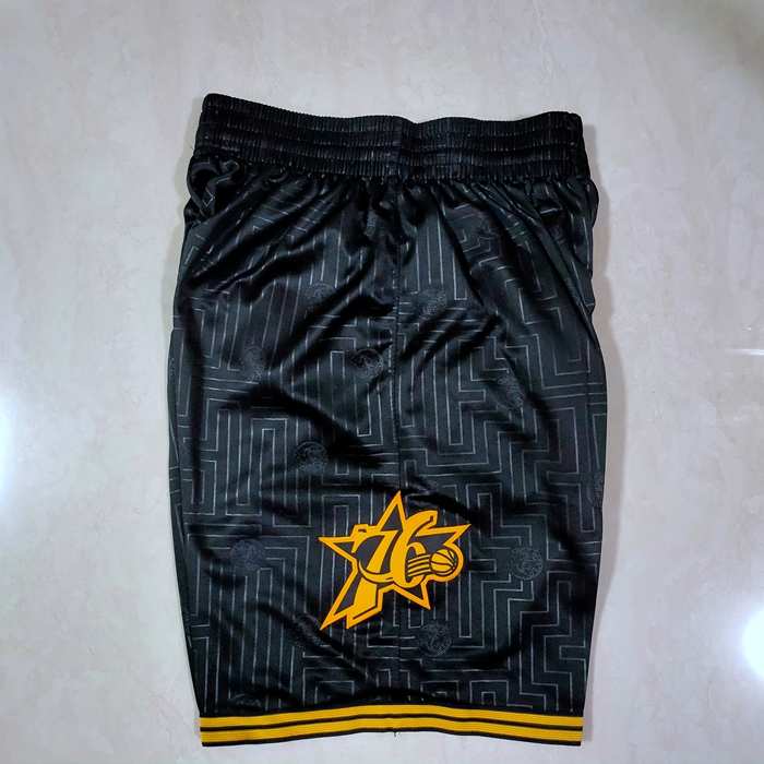 Philadelphia 76ers Black NBA Shorts
