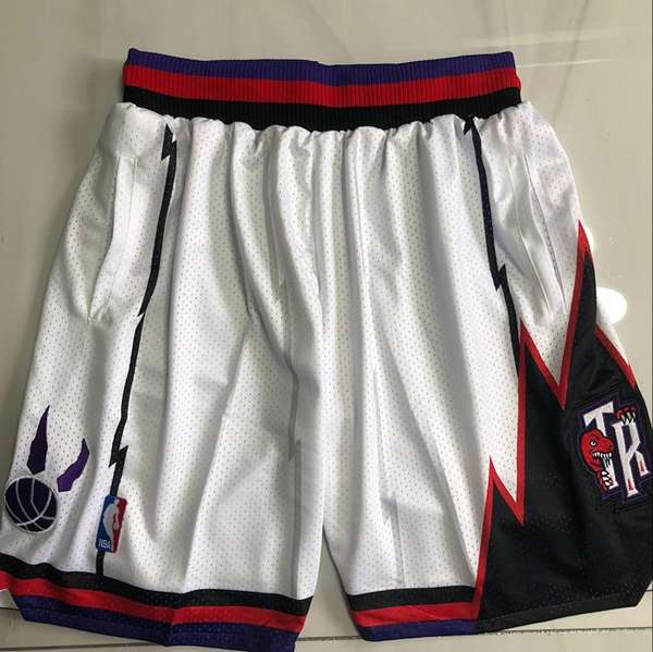 Toronto Raptors Mitchell&Ness White NBA Shorts 02 Toronto Raptors Mitchell&Ness White NBA Shorts 02